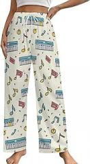 FurFunni Electronic Keyboard Womens Pajama Pants Women's Pajama Bottoms Lounge Pj Pants