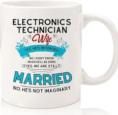 Electronics Technician Mug Gifts 11oz,15oz Ceramic Coffee Cup, Electronics Technician Not Imaginary Mug