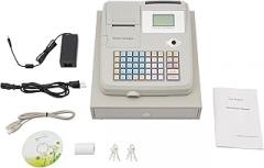 Cash Register for Small Businesses, 48 Keys Square Register Electronic Cash Register with 9 Drawers Box, Square Cash Registers Small Ticket Printer with Led Display for Store