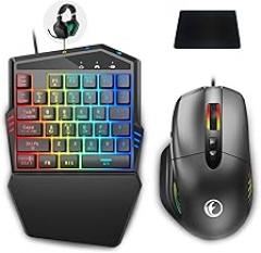 Keyboard and Mouse Combo Set Adapter for PS4 / Switch/Xbox One, IFYOO KMAX2 Plus Game Console Wired Converter Compatible with Fortnitee/PUBGG/Rainbow Six Siege and Other FPS Shooting Games