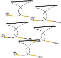 5pcs Anti-Static Ground Cable Set Alligator Clip ESD Grounding Wire for Workstations Electrostatic Buckle for Electronics