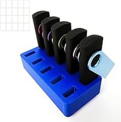 JBOS 10-Slot USB Flash Drive Holder Stand, Desktop Organizer Rack for Memory Sticks, Jump Drives & Electronic Accessories, Office Desk Storage, Blue