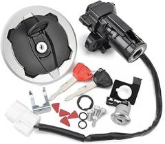 Fuel Cap Ignition Switch Seat Lock with Key Kit 51049-0735 27048-5144 400 ABS EX400 ER400 Z400 Compatible with Automotive Motorcycle Parts for Part Number 51049-0735