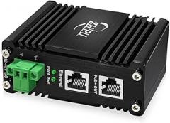 Industrial Gigabit 30W PoE Injector 12~48V DC Input Boost to 48V PoE Output, IEEE802.3af/at PoE+ Adapter Power Over Ethernet 10/100/1000Mbps