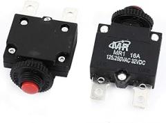 Electronic Components AC 125V/250V 16A Red Reset Button Overload Protector Circuit Breaker 2Pcs