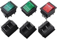 1pcs Latching Rocker Switch Power I/o 4pin 6pin with Light 16A 250VAC 20A 125VAC KCD4 New 2025 for Arrival High Reliable Electronic Component, Precision, Stable Performance