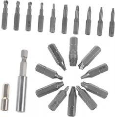 Gadpiparty 1set Screw Extractor for Stripped and Damaged Screws High-speed Tool Kit Portable Case for Easy Storage and Use Home Automotive and Electronics Repairs