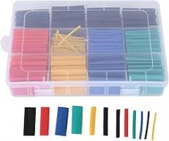 Heat Shrink Tubing 530Pcs 5 Colors 12 Sizes Polyolefin Electrical Insulation Tubes for Solder Wire Protection with Assorted Kit for DIY Electronics and Automotive Repair