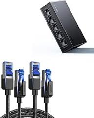 UGREEN Cat 8 Ethernet Cable 6FT Bundle with 5 Port Gigabit Ethernet Switch