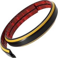 1 Meter Rubber Trunking Cable Protection Cover, Heavy Duty Floor Cable Cover, PVC Material, High Visibility Yellow Black(D40)