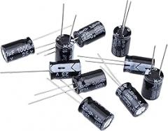 10 Pcs 1000uF 25V Capacitors, Aluminum Electrolytic Capacitor 10x17mm(0.39 x0.67in) for Industrial Electrical, Electronic DIY Project, Arduino