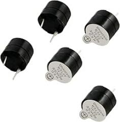 12mm Dia Terminals & Kits 5 Pcs DC 12V 2 Terminals Electronic Continuous Wire Terminals Sound Buzzer