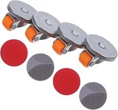 Luxshiny 4pcs Adhesive Swivel Casters Sticky Wheels for Easy Movement of Furniture Electronics Scratch Design Compact Lightweight for Home Use