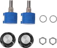 1set Precision Rotary Potentiometers with Knobs Plastic Potentiometer for Accurate Control Electronics Ohm
