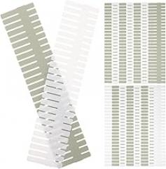 Milisten 16pcs Plastic Drawer Dividers Free Combination Organizer, Sock and Underwear Drawer Separators, 32.4cm X 7cm, Nordic Green and White, Modular Storage for Bedroom and Closet