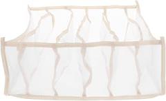Milisten Mesh Bra Storage Organizer Box 32x32x12cm, Thickened Beige 6-compartment Underwear and Socks Drawer Organizer for Women’s Closet Storage