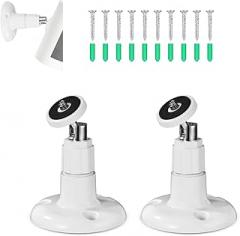 2pcs Security Camera Wall Mount for Ring Stick Up Cam/Ring Indoor Cam, 360-Degree Adjustable Security Mounting Bracket for Indoor Outdoor (Camera Not Included)