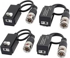 4pcs BNC Male Push-terminal UTP Passive HD Video Balun Transceiver for CVI TVI AHD CCTV System (6f9f6913b0f474f771e0d8057a8519b3)