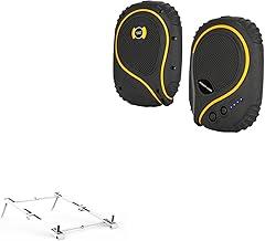 BoxWave Stand and Mount Compatible with Highton Electronics HR802 - Pocket Aluminum Stand 3-in-1, Portable Multi Angle Viewing Riser - Metallic Silver