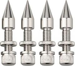 Speaker Spikes Isolation Feet For HiFi Speakers, Shockproof Subwoofer Isolation Pad, With Pure Copper Electroplating, 0.43 In * 2.36 In(Silver)