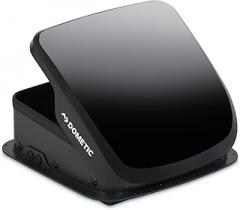 Dometic Fan-Tastic Vent Essential Roof Fan with DryDock™ – 10 Blade 12” Fan, 5-Speed with Reverse, Intake & Exhaust, Magnetic Screen, Dual Solar Ports, Electronic Control, 12V (FA25) (Black)