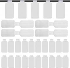 Eersida 60 Pieces Self Adhesive Cable Labels Wire Labels Nylon Writable Cord Tags Waterproof White Wire Cable Tags for Electronics Office Computers Management and Identification(Rectangle,3.54 Inch)