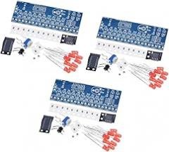 3 Sets of Flowing LED Kit NE555 + CD4017 Flowing Water Lamp Module LED Light DIY Kit Electronic Production Suite(Soldering Required)