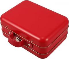 VICASKY Portable Mini Suitcase Storage Box with Handle Multipurpose Square Organizer for Cosmetics Electronics and Tools Space Saving for Travel Home and Outdoor Use Friendly Design