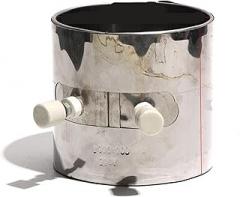 1pc Coil Heaters Stainless Steel Electronic Band Element 700-950W 100x80-110mm Heater for Industry Accessories(Silver,380V,800W 100x90mm(IDxH))