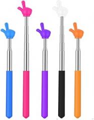 Mini Finger Pointer Sticks for Classroom, Retractable Teacher Hand Pointer, Telescopic Finger Pointer for Kids Reading & School Presentation Supplies​ (Multicolored, 5 PCS)