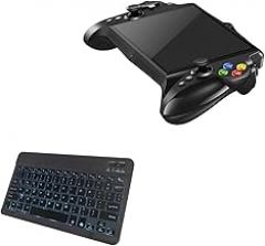 BoxWave Keyboard Compatible with JXD S192 - SlimKeys Bluetooth Keyboard - with Backlight, Portable Slim LED 7 Colors - Jet Black
