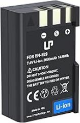 LP EN-EL9 EN EL9a Battery, 2000mAh Replacement Battery Compatible with Nikon D40, D40x, D60, D3000, D5000 Digital SLR Cameras