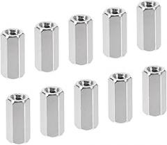 YOKIVE 20 Pcs M4 Spacers, Brass Hex PCB Standoffs Nuts, Keep Height Consistent, Great for Motherboard, Circuit Board, Electronics (Silver Tone, 10mm)