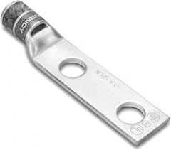 Burndy YA6CL-2TC516 Two Hole Hylug Code Conductor Standard Barrel Copper Compression Terminal, 6 AWG Conductor, 5/16