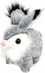 Bunny Toy Rabbit Interactive Electronic Pet,Lovely Realistic Educational with Sounds and Movements for Girls and Boys, Light Gray