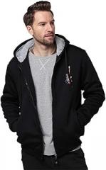 Generic Colorful Electronic Guitar Trendy Men's Full Zip Hoodie Thick Heavyweight Fleece Hooded Sweatshirt Coat