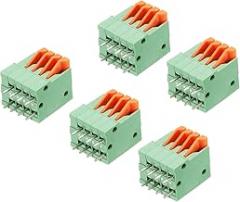 Generic PCB Spring Terminal Block Connector KF141V 150V 2A 2.54mm 4 Pin for PCB Board Electronics Computers Pack of 5
