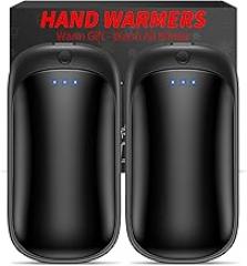 2 Pack Hand Warmers Rechargeable, Portable Electric Hand Warmers Reusable, USB 2 in 1 Handwarmers, Outdoor/Indoor/Warm Gifts for Men Women Kids