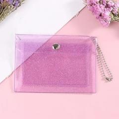 Generic 1Pc Women's Credit Card Holder Wallet Fashion Transparent Waterproof PVC Business Card ID Card Wallet Woman Coin Purse Bag
