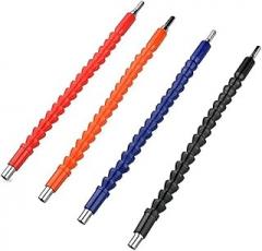 Flexible Drill bit Flexible Shaft Extension Screwdriver Bit Holder Link 1pcs for Hexagonal Screwdriver Flexible Shaft Electronic Drill Accessories292mm(295mm Red)