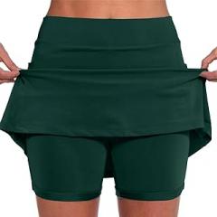 Nantdog Skorts For Women Summer Skirts For Women 2024 Tummy Control Tummy Control Short Skorts Going Out Cute Stretch Skort Shorts Dressy High Waisted Skirt With Shorts Underneath Dressy Cute Golf Black Sum 1