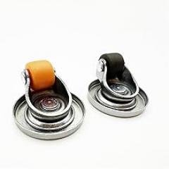 0.5 Inch Universal Soft Rubber TPR Small Caster Electronic Instrument Miniature Small Wheel Furniture Flat Invisible Paste Caster