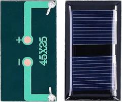 DIY Solar Panel Mini Charging Module Board, 1V 0.15W, 4Pcs 45x25mm - Portable Solar Kit, High Efficiency Panels for Research Projects and Small Electronics