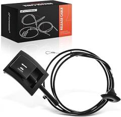 A-Premium Front Hood Latch Release Cable with Handle Compatible with Ford F-150 1987-1991, F-250 1987-1991, F-350 1987-1991, F-Super Duty 1990-1991, Bronco 1987-1991, 81.5 Inch, Replace# E7TZ16916A