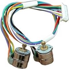 2pcs 2-Phase 4-Wire 8MM Small Stepper Electronic Starter Set Shaft-Dia 2mm DC5V with 9 Teeth 0.2M Metal Gear for Digital Camera