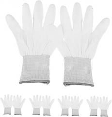 12pairs Gardening Gloves Coated Nylon Work Gloves for Men Women Breathable Pu Coated Safety for Weeding Construction Electronics Grey Esd Protection