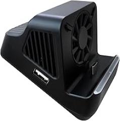 Docking Station with 4K HDMI Adapter Fit for Nintend Switch, TV & Desktop Mode, Cooling Fan, 3 USB Ports, and Non-Slip Base, Black