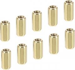 YOKIVE 50 Pcs M2 Spacers, Brass Hex PCB Standoffs Nuts, Keep Height Consistent, Great for Motherboard, Circuit Board, Electronics (Gold Tone, 8mm)