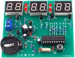 Six Digital Clock Kit Single Chip Microcomputer 6 Bit LED Clock Electronic Production