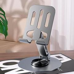 Folding Portable Electronic Device Mount - Fully Adjustable Foldable Desktop Holder Cradle Dock for Phones, Tablets